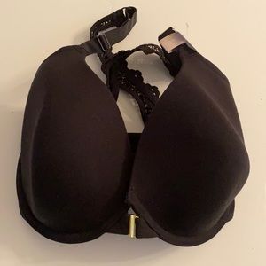 32H black front hook lightly lined T-shirt bra NWT